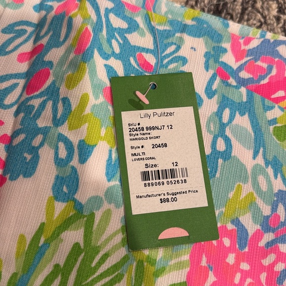 Lilly Pulitzer Pink and Blue Floral Skirt - Picture 2 of 3